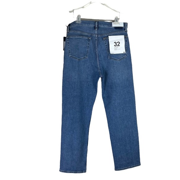 NWT RE/DONE Originals 70s Stove Pipe High Rise Jeans in Blue Shadow Size 32 - Picture 3 of 5